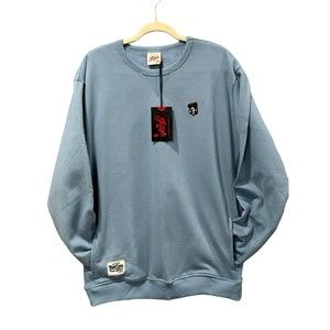 Rtgb “Teddy Grind” Crew Neck Sweatshirt With Pockets Light Blue Size XXL NWT